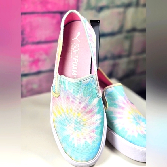 Puma Bari Comfort Tie-Dye Slip-ons - Picture 2 of 7